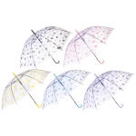 Transparent umbrella with hearts