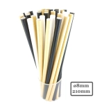 Ökologische Papierstrohhalme - 25 Stück 8x210 mm (100% biologisch abbaubar)