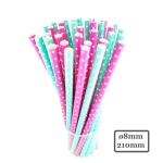 Ecological paper straws - 100 pieces 8x210 mm (100% biodegradable)