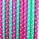 Ecological paper straws - 100 pieces 8x210 mm (100% biodegradable)