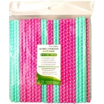 Ecological paper straws - 100 pieces 8x210 mm (100% biodegradable)