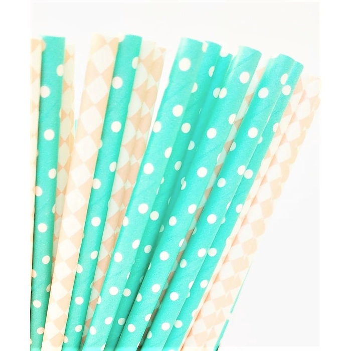 Eco-friendly paper straws - 100 pieces (100% biodegradable)