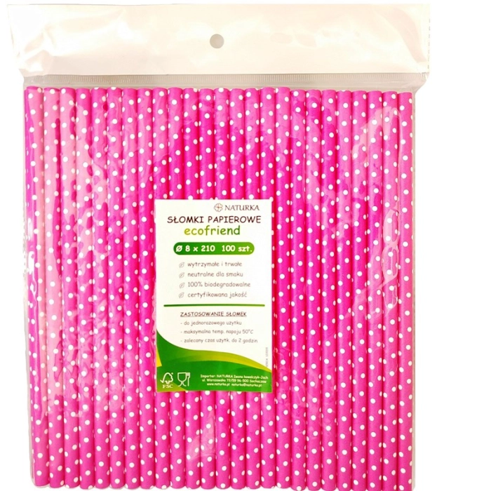 Ökológiai papírszalma - 100 darab 8x210 mm (100% -ban biológiailag lebontható)