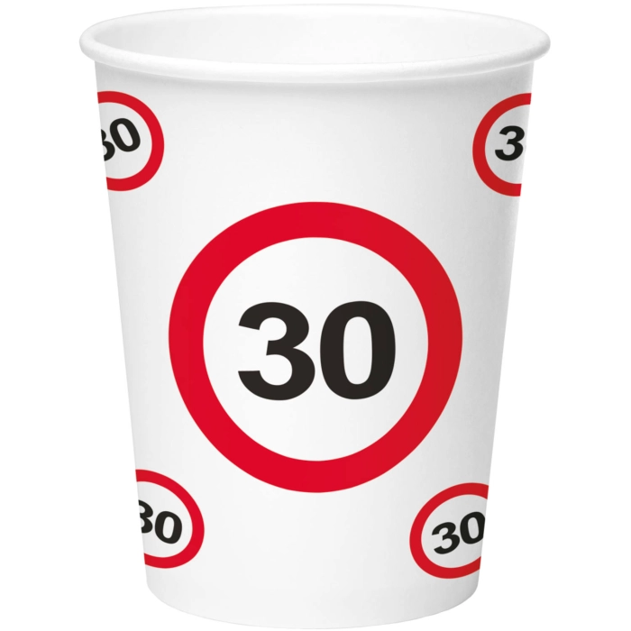 Geburtstagstassen (8 Stück) - 30