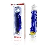 Glas-Luxus-Dildo - Farbe blau