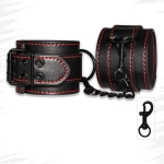 Leather handcuffs with studs on the legs