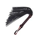 Whip 40 cm with decorative handle - black