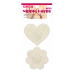Nipple stickers - 2 pairs - lace hearts and flowers
