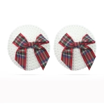 Reusable nipple covers - circles with bows