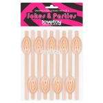 Pussy straws 9 pieces - nude
