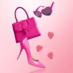 Vibrating massage heart - coral pink