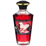 Shunga warming massage oil - cherry
