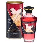 Shunga warming massage oil - strawberry