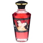 Shunga warming massage oil - strawberry