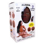 Lebensgroße 3D-Alecia-Puppe (mit 3 Löchern und Vibrator)