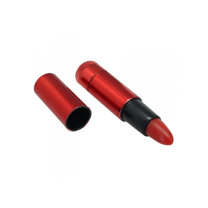 Lipstick-shaped vibrator - metallic red