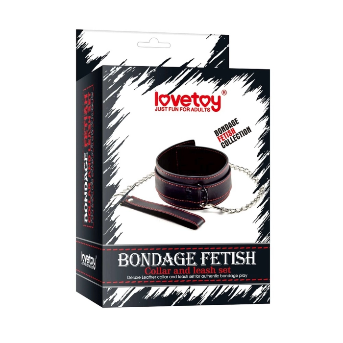 Bondage Fetish erotický obojek s řetězem