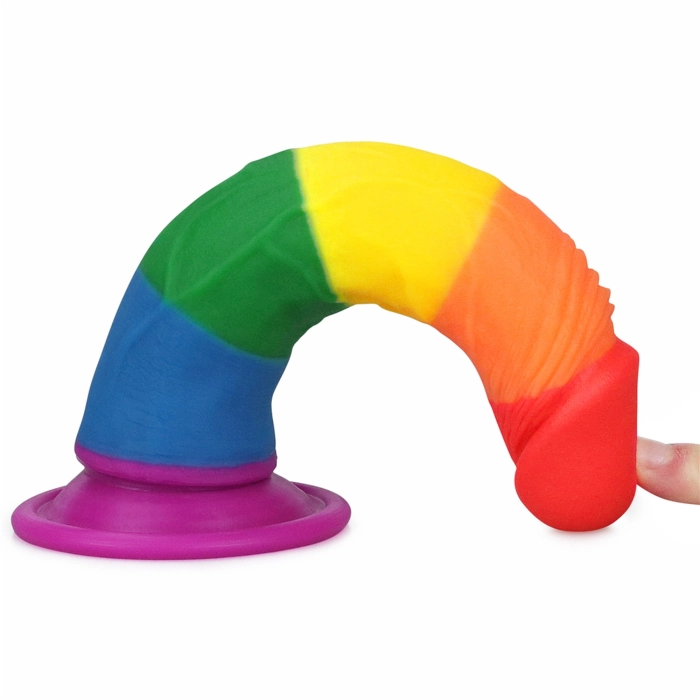 Prider rainbow dildo - 18.5 cm
