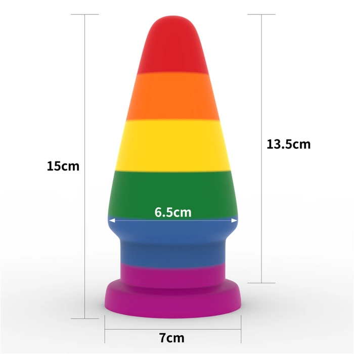 Regenbogen Prider Analplug - 15 cm