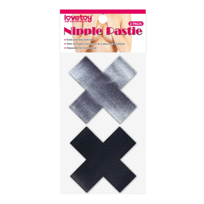 Nálepky na bradavky - 2 páry - krížový vzor