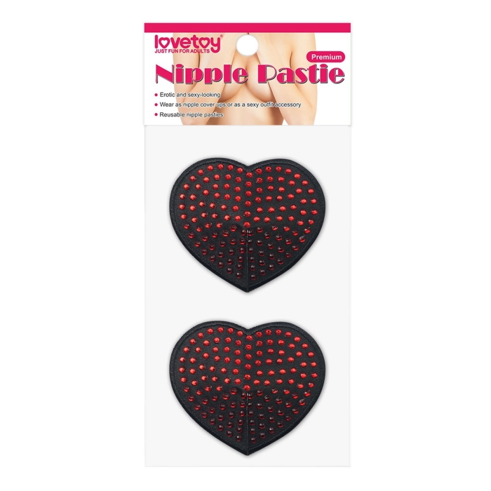 Reusable nipple stickers - diamond hearts