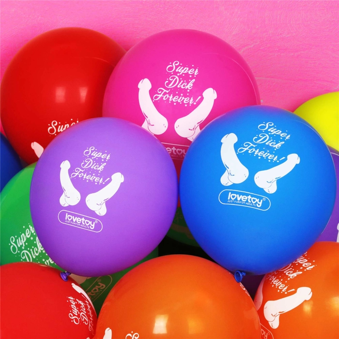 Super Dick Forever balloons - set of 7