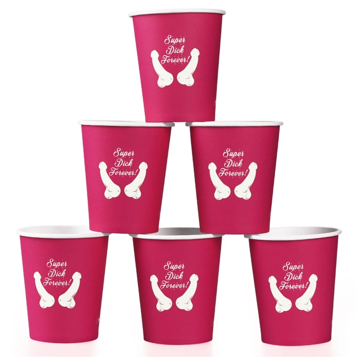 Super Dick Forever paper cups (6 pieces)