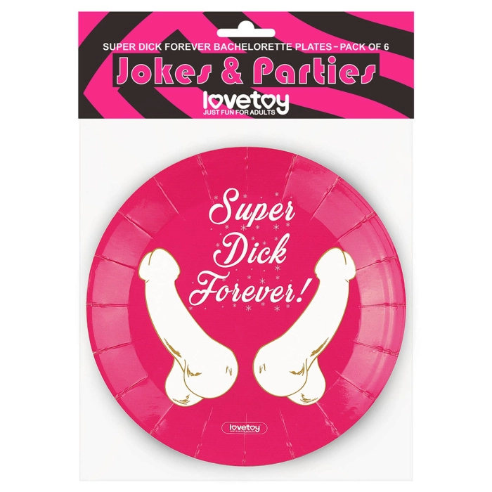Papierové taniere Super Dick Forever - 6 kusov