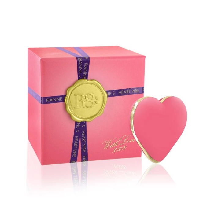 Vibrating massage heart - coral pink
