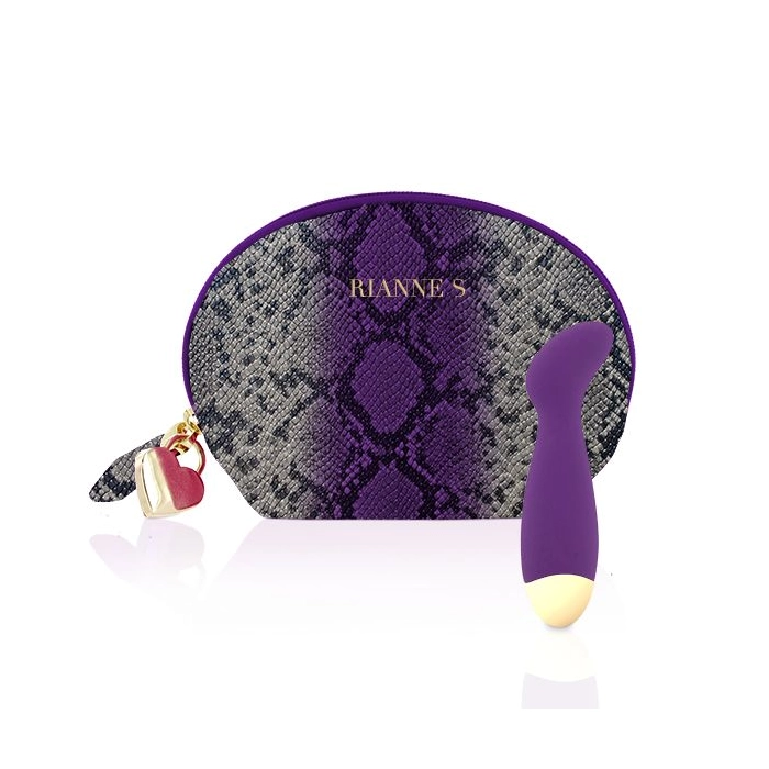 Luxurious Boa vibrator + cosmetic bag - purple