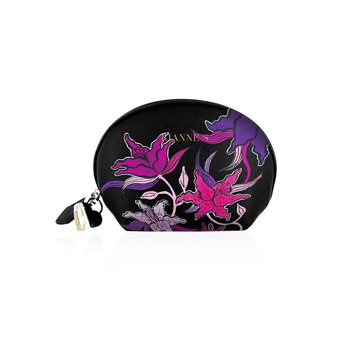 Mini G Floral vibrator + cosmetic bag - purple
