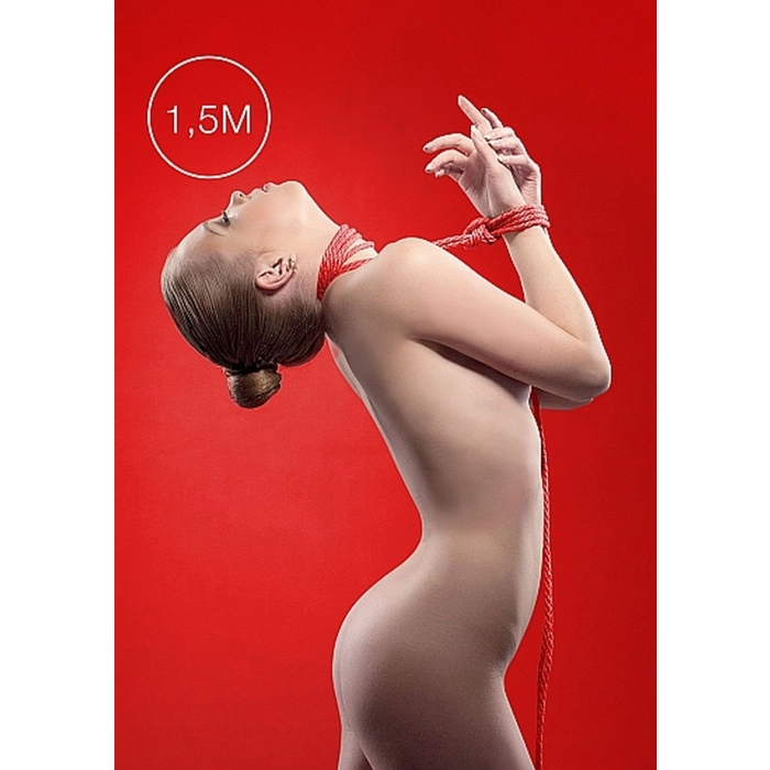 Kinbaku mini erotikus kötél 1,5 m - piros