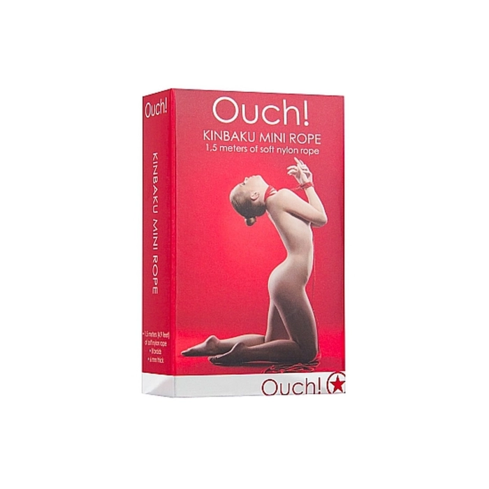 Kinbaku mini erotikus kötél 1,5 m - piros