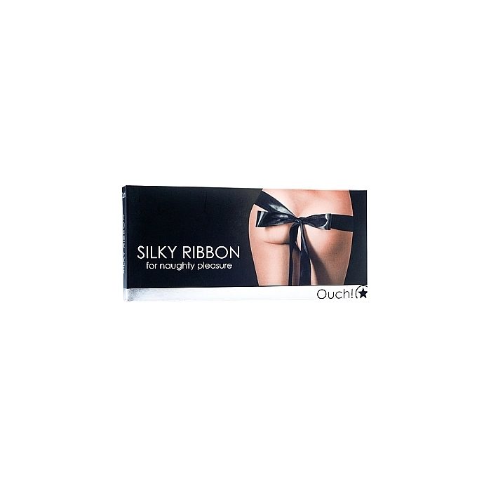 Silky erotic ribbon - black