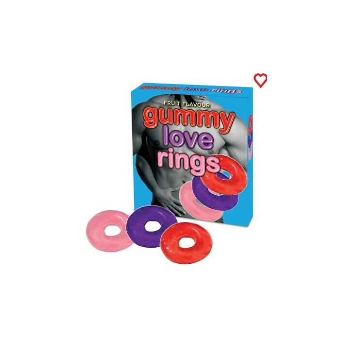 Love rings x 3 - edible - fruit jellies