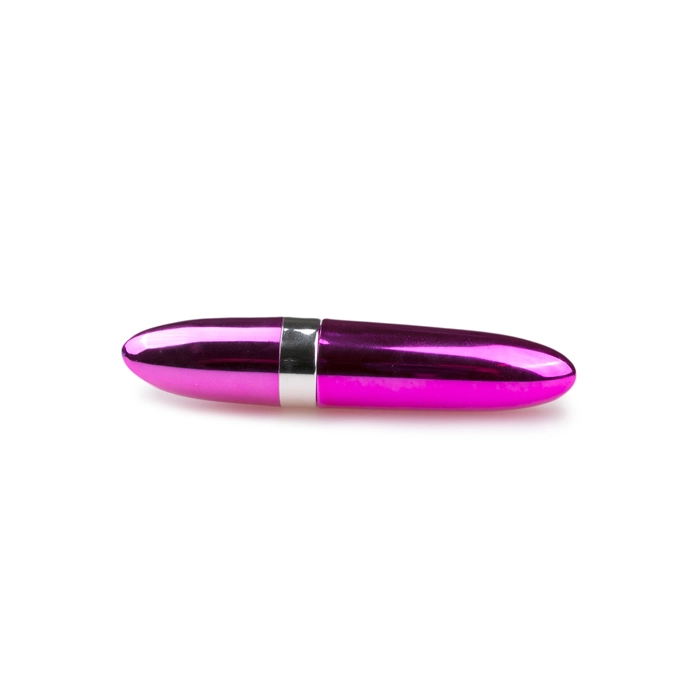 Vibrátor Easy Toys ve tvaru rtěnky - kovově fialový