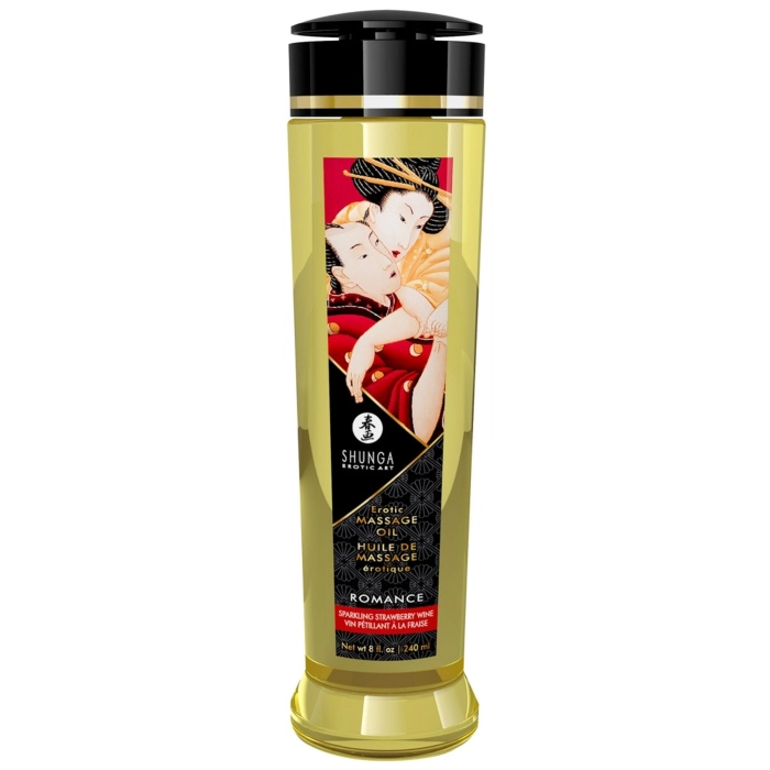 Exclusive Shunga massage oil - strawberry wine