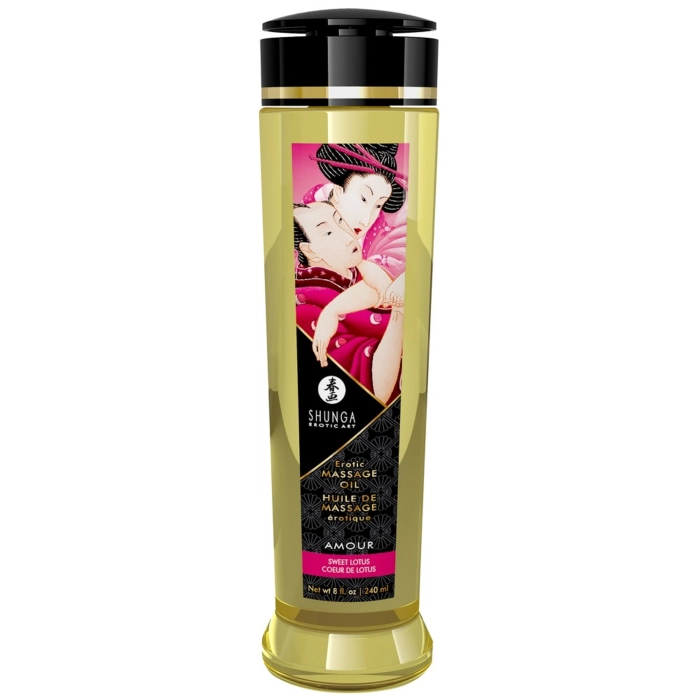 Exclusive Shunga massage oil - sweet lotus