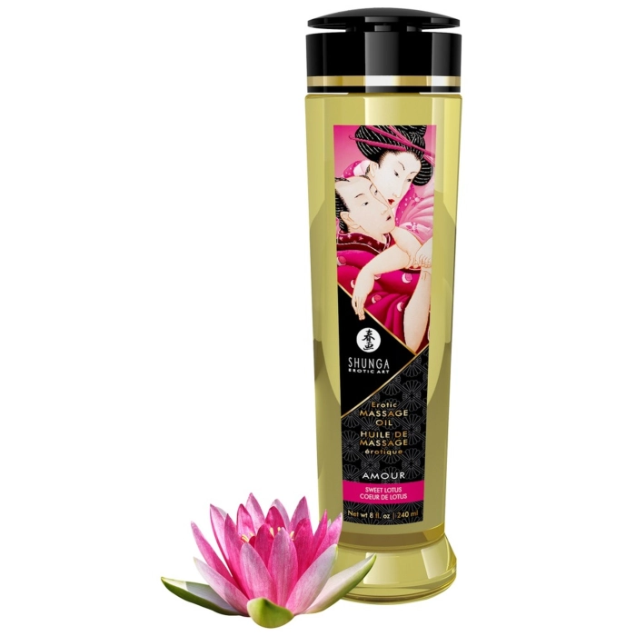 Exclusive Shunga massage oil - sweet lotus