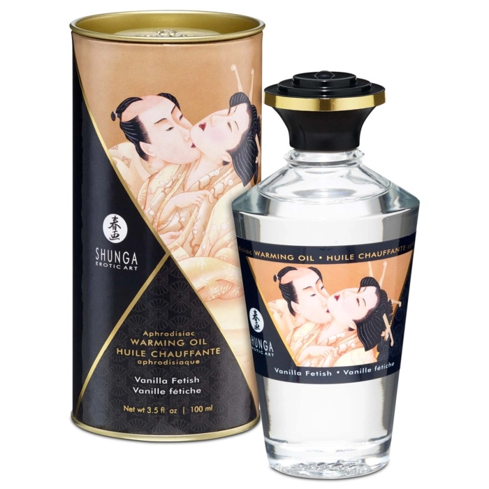 Shunga warming massage oil - vanilla