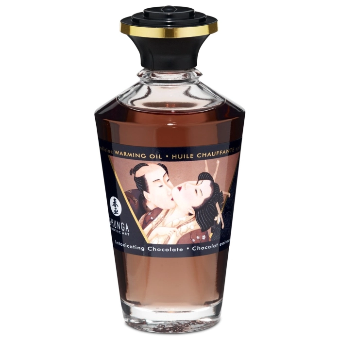 Shunga warming massage oil - chocolate