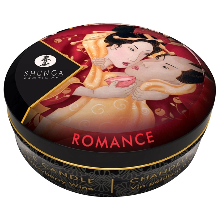 Shunga small massage candle - sparkling strawberry wine