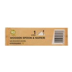 Ecological wooden cutlery - spoon + napkin