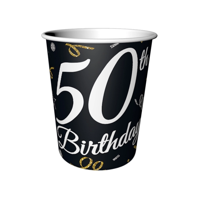 Birthday cups (6 pieces) - 50