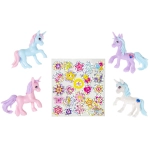 Mini unicorn figurine with mix stickers