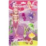 Mermaid doll + sea animals 20 cm