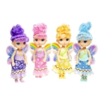 A small fairy doll with a mix of designs