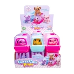 Plush kitten in a carrier