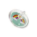 A spinning top with a unicorn
