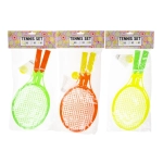 Badminton and tennis rackets with a ball